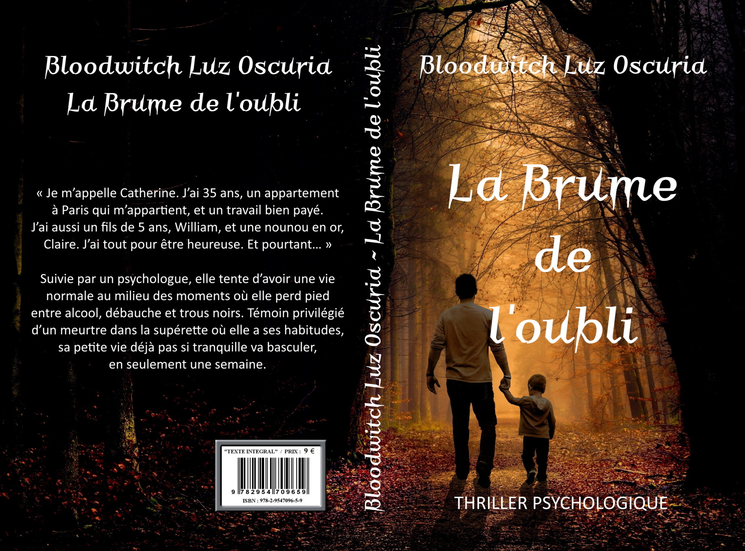 Couverture du roman "La Brume de l'oubli", de Bloodwitch Luz Oscuria
