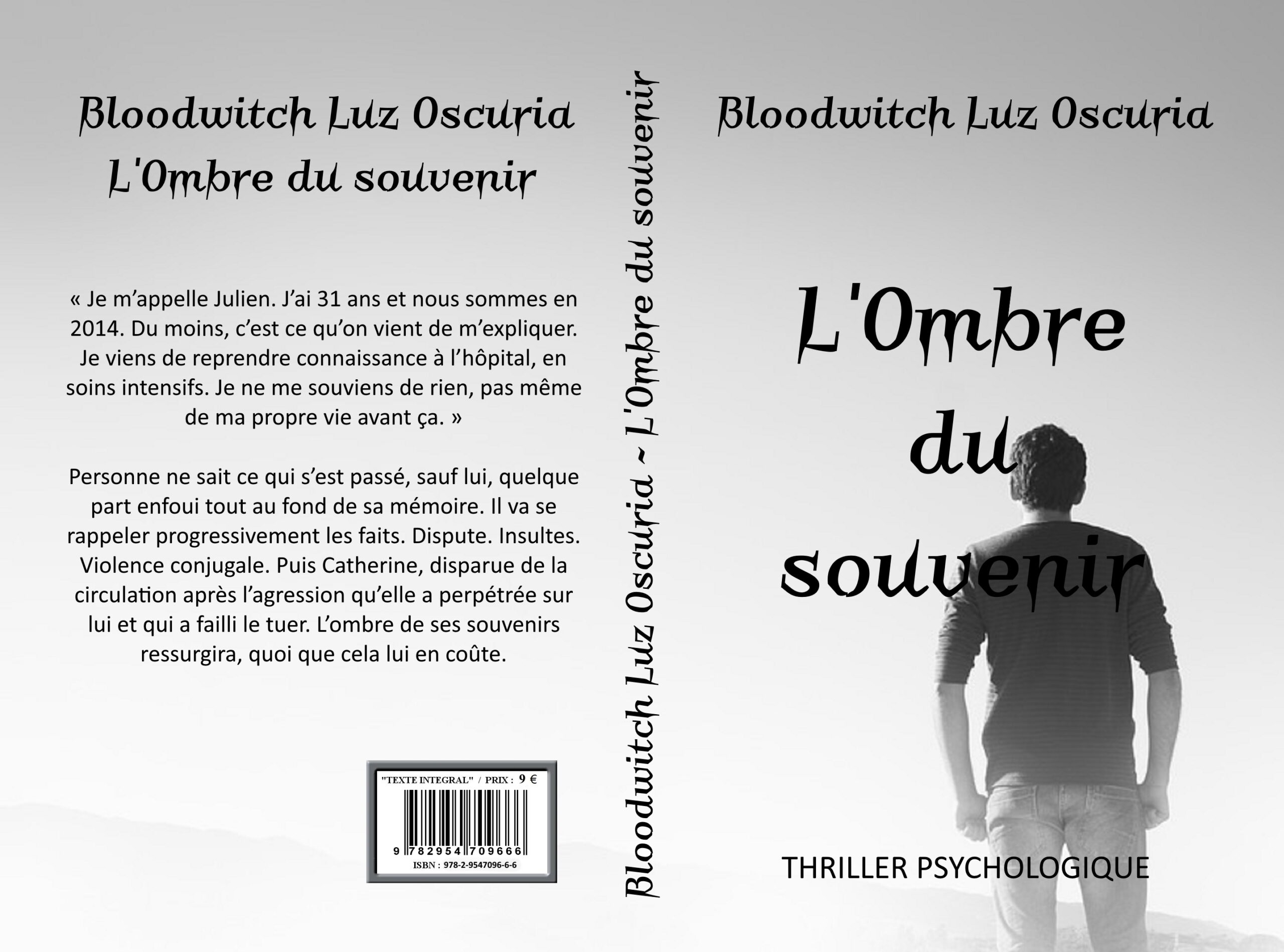 Couverture du roman "L'Ombre du souvenir", de Bloodwitch Luz Oscuria
