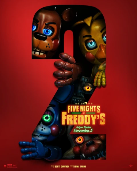 Le lore complet de Five Nights at Freddy's : histoire des animatroniques et secrets de la saga Affiche du film "Five Nights at Freddy's 2"