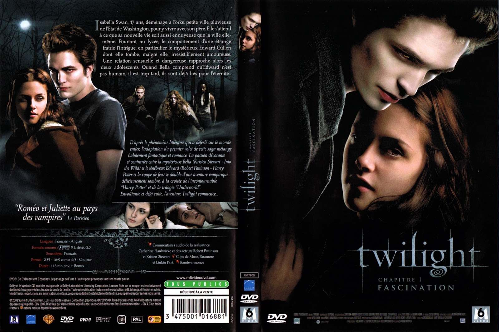 La jaquette du film "Twilight, chapitre 1 : Fascination"