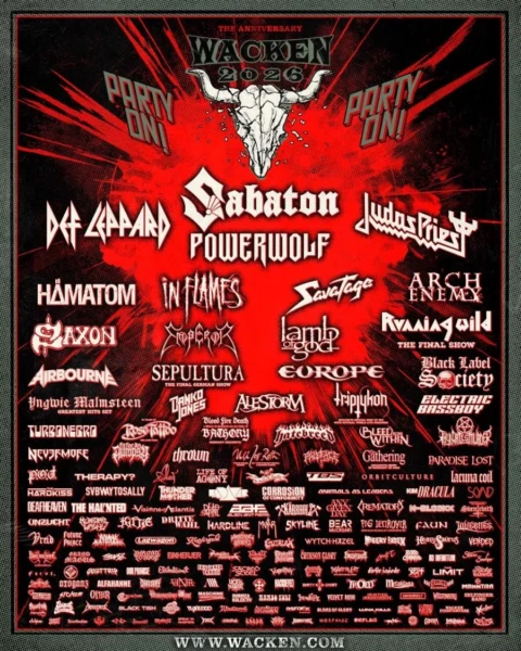L'affiche du Wacken Open Air 2026